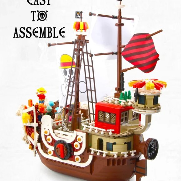One Piece LARGE 18" Thousand Sunny Boat EPIC Building Blocks Set Luffy S… - Picture 3 of 12